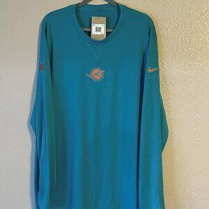 Miami Dolphins Nike Sideline Dri-FIT Player Long Sleeve Top